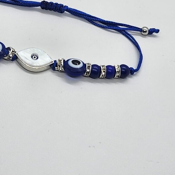 Brand New BLUE Evil Eye Adjustable Bracelet - Picture 3 of 4